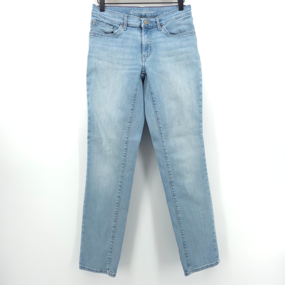 Eddie Bauer Womens‎ Jeans Boyfriend Slim Size 6 Light Blue Denim Casual Mid Rise